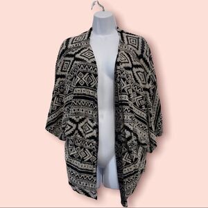 Bohemian Sweater Shawl Wrap Poncho Duster Aztec Tribal